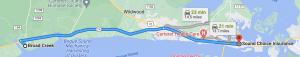 map from broad creek to morehead city nc