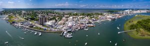 overhead view of Morehead City